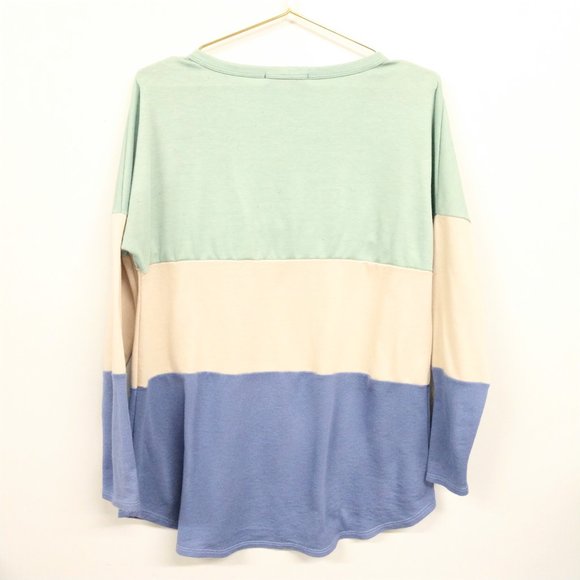 Pop Kiss Color Block Long Sleeve Sweater - Size M - Picture 2 of 11